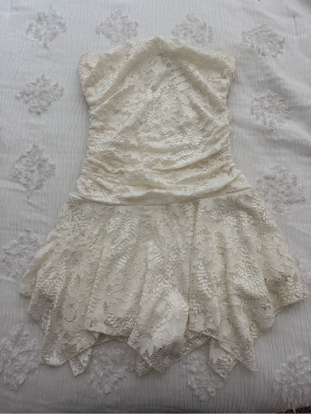 Windsor Strapless Ivory Lace Dress